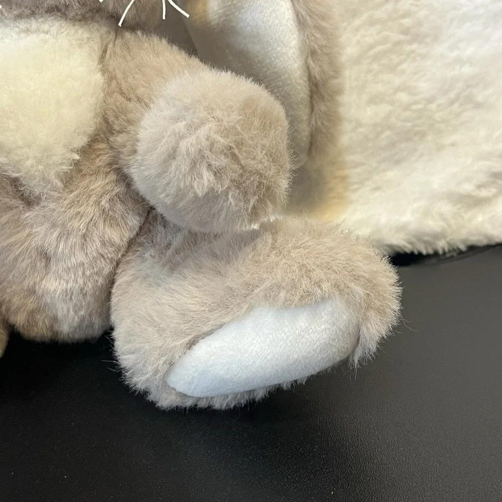 Bunny Rabbit Plush Bearington Collection Floppy Ears Brown White Stuffed Animal